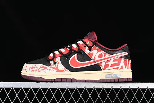 All categories Nk SB Dunk series Nk SB Dunk Low Low-top sneakers Nk Dunk Low WUYA Violent aesthetics Cool graffiti Retro distressed Deconstruction SB strap low-top casual sneakers DJ6188-600